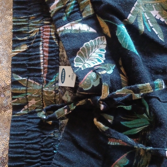 Linen blend tropical print pants - Picture 3 of 3